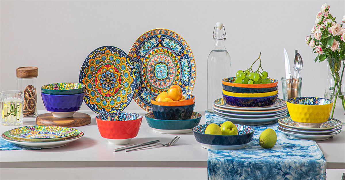 Amazon.com | vancasso Salad Plates Set of 6-8.5 Inch Ceramic